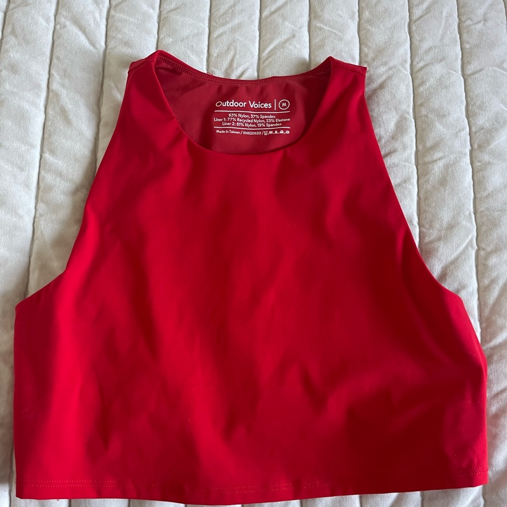Outdoor voices red tank top